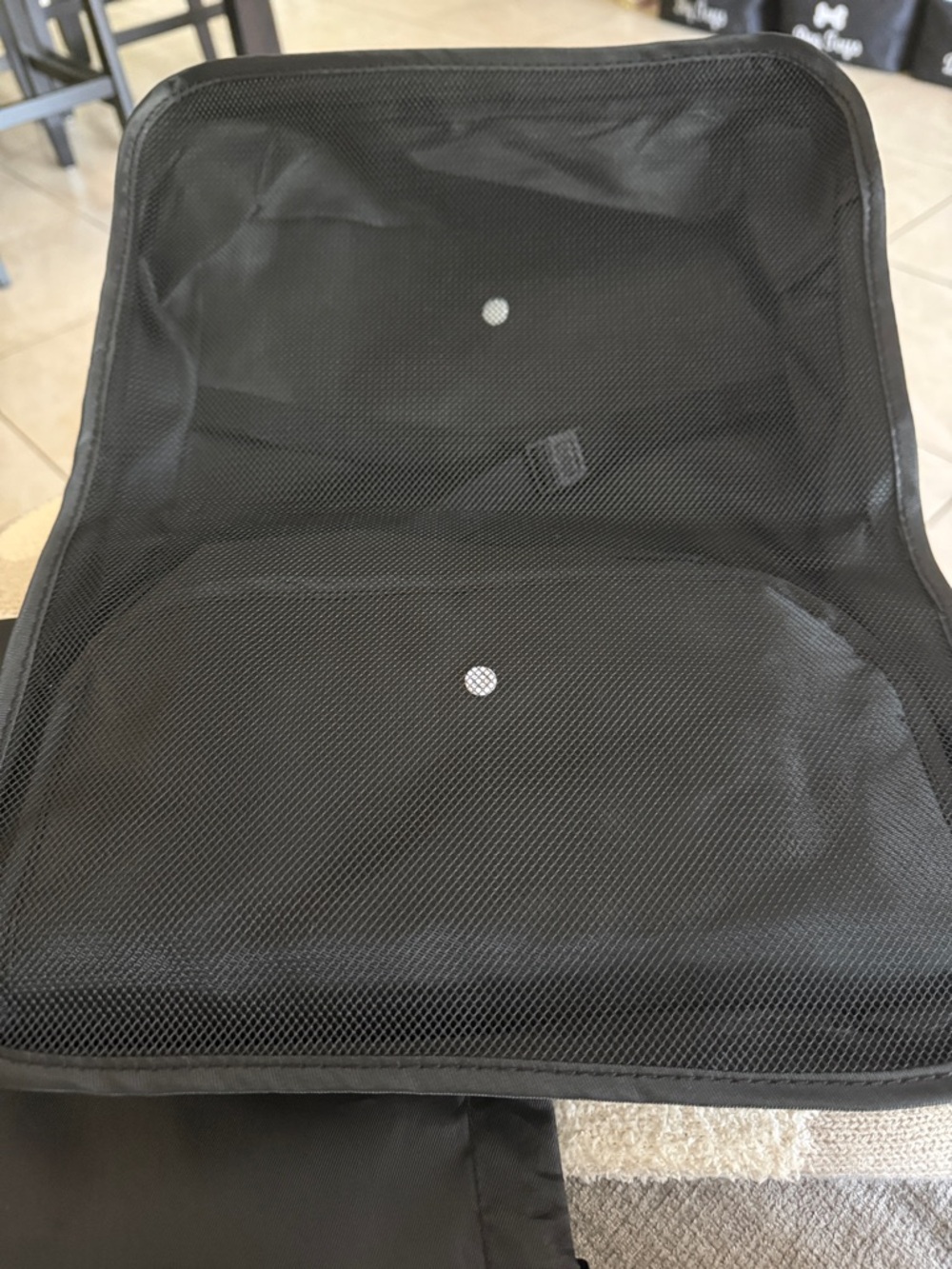 Men's Black Mesh Travel Organizer Bag